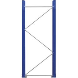 Palettenregal-Stützrahmen, zerlegt, enzianblau RAL 5010 / verzinkt, HxT 2100 x 900 mm eurokraft pro