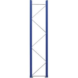 Palettenregal-Stützrahmen, vormontiert, enzianblau RAL 5010 / verzinkt, HxT 3360 x 750 mm eurokraft pro