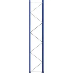 Palettenregal-Stützrahmen, vormontiert, enzianblau RAL 5010 / verzinkt, HxT 4620 x 900 mm eurokraft pro