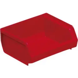kaiserkraft Sichtlagerkasten aus Polypropylen, LxBxH 96 x 105 x 45 mm, VE 20 Stück, rot