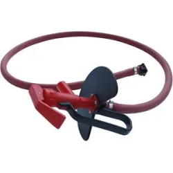 Handpumpen-Abgabeschlauch mit Zapfhahn, für Laugen, rot, Länge 1,5 m, ab 5 Stk Jessberger
