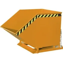 Späne-Kippmulde, Volumen 800 Liter, gelborange eurokraft pro