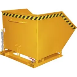 Späne-Kippmulde, Volumen 1000 Liter, gelborange eurokraft pro