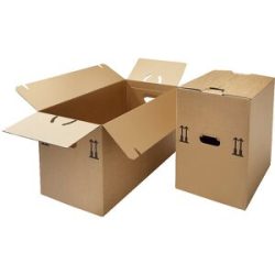 Umzugskarton, bis 20 kg Traglast, Innenmaße 600 x 350 x 370 mm, VE 5 Stk, ab 20 VE ratioform economy