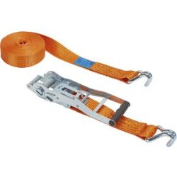 Zurr-/Spanngurtset, mit Zugratsche, LxB 8 m x 50 mm, 2500/5000 daN, ab 5 Stk ratioform
