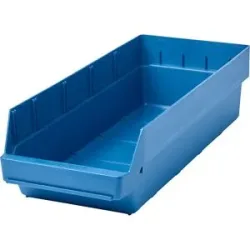 Regalkasten aus hochschlagfestem Polypropylen, blau, LxBxH 600 x 240 x 150 mm, VE 10 Stk STEMO