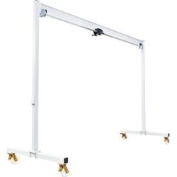 Stahl-Portalkran PA, Handschiebefahrwerk, Tragfähigkeit 250 kg, lichte Breite 3000 mm Vetter