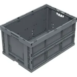kaiserkraft Faltbox aus recyceltem Regenerat, ohne Deckel, Volumen 61 l