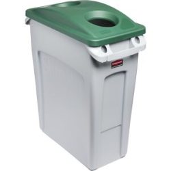 Wertstoffsammler SLIM JIM®, Volumen 60 l, Doseneinwurf, rund, grau Rubbermaid