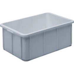 kaiserkraft Stapelbehälter aus Polypropylen, Volumen 40 l, Außenmaße LxBxH 600 x 400 x 235 mm, grau, ab 10 Stk