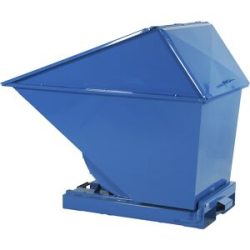 Kippbehälter mit Hochdeckel, blau, Volumen 750 l eurokraft basic