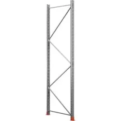 kaiserkraft Stützrahmen für Palettenregal Space, verzinkt, HxT 4000 x 800 mm, Traglast 9000 kg