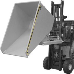 Spänebehälter EXPO-E, Volumen 1,2 m³, mausgrau eurokraft pro