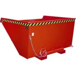 Spänebehälter EXPO-E, Volumen 2,1 m³, feuerrot eurokraft pro