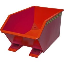 Spänebehälter GU-E, Volumen 0,3 m³, feuerrot eurokraft pro