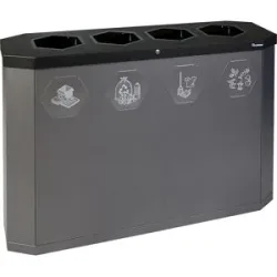 kaiserkraft Wertstoffsammler Sixco smart, Volumen 4 x 45 l, eisenglimmer