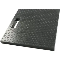 kaiserkraft Unterleg-Schutzplatte, Gummi, schwarz, LxBxH 400 x 400 x 30 mm