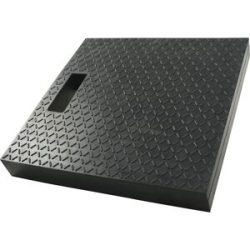 kaiserkraft Unterleg-Schutzplatte, Gummi, schwarz, LxBxH 400 x 400 x 50 mm