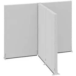 kaiserkraft Akustik-Stellwand, Industrie, Komplettmodule, LxBxH 2656 x 2131 x 2000 mm