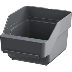 kaiserkraft Sichtlagerkasten, LxBxH 150 x 120 x 95 mm, VE 10 Stk, grau