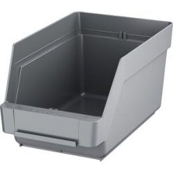 kaiserkraft Sichtlagerkasten, LxBxH 250 x 150 x 130 mm, VE 10 Stk, grau