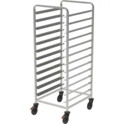 kaiserkraft Tablettwagen, mit Stoßecken, LxBxH 648 x 739 x 1641 mm