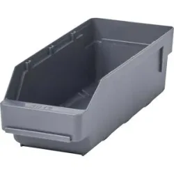Regalkasten aus hochschlagfestem Polypropylen, grau, LxBxH 300 x 120 x 95 mm, VE 30 Stk STEMO