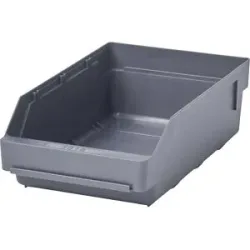 Regalkasten aus hochschlagfestem Polypropylen, grau, LxBxH 300 x 180 x 95 mm, VE 20 Stk STEMO