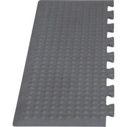 Anti-Ermüdungsmatte Yoga Flex Basic, grau, LxB 300 x 800 mm, Endstück Miltex