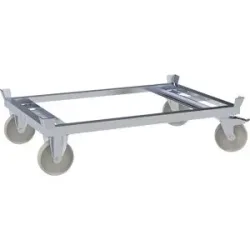kaiserkraft Paletten-Fahrgestell, LxB 1200 x 800 mm, Tragfähigkeit 1200 kg, Polyamid-Räder