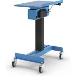 E-Materialständer, Höhe 770 - 1270 mm, Plattform-LxB 600 x 400 mm, mit Ladefläche eurokraft pro