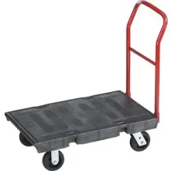 Schwerlast-Plattformwagen, Stahl, pulverbeschichtet, LxBxH 1019 x 616 x 1008 mm, Tragfähigkeit 453 kg Rubbermaid