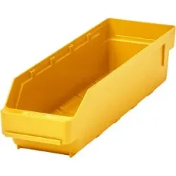 Regalkasten aus hochschlagfestem Polypropylen, gelb, LxBxH 400 x 118 x 95 mm, VE 30 Stk STEMO