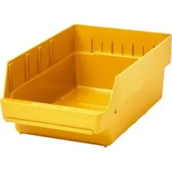 Regalkasten aus hochschlagfestem Polypropylen, gelb, LxBxH 400 x 240 x 150 mm, VE 10 Stk STEMO