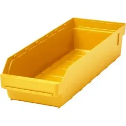 Regalkasten aus hochschlagfestem Polypropylen, gelb, LxBxH 500 x 180 x 110 mm, VE 20 Stk STEMO