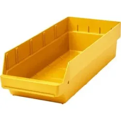 Regalkasten aus hochschlagfestem Polypropylen, gelb, LxBxH 600 x 240 x 150 mm, VE 10 Stk STEMO