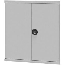 Vorsatz-Flügeltür, lichtgrau RAL 7035, Einbauhöhe 1000 mm eurokraft pro