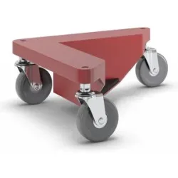 kaiserkraft Transportrolly im handlichen Kunststoffkoffer, aus Aluminium, für Lasten ohne Beine, Tragfähigkeit 100 kg je Stk, VE 4 Stk