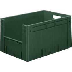 kaiserkraft Euro-Stapelbehälter mit Eingriff, Volumen 60 l, LxBxH 600 x 400 x 320 mm, VE 2 Stk, grün
