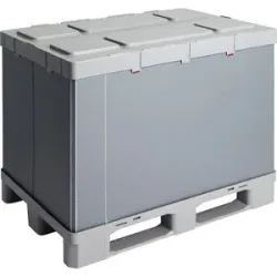 kaiserkraft Palettenbox, faltbar, aus PP, Inhalt 675 l, ab 1 Stk