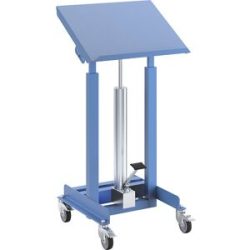 Materialständer, Tragfähigkeit 150 kg, fahrbar, Höhenverstellung mit Last, Höhenverstellbereich 720 - 1070 mm eurokraft pro