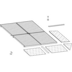 Auffahrecke für Stahl-Flachwanne, BxT 1150 x 1150 mm, verzinkt, Radlast max. 500 kg LaCont