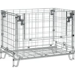 kaiserkraft Gitter-Faltbox, LxB 1200 x 800 mm, Nutzhöhe 760 mm, Stapelhöhe 910 mm