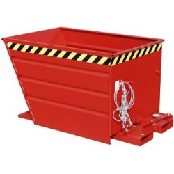 Kippbehälter, kompakte Bauweise, Volumen 0,55 m³, feuerrot eurokraft pro