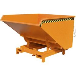 Schwerlast-Kippbehälter, Volumen 1,7 m³, Traglast 4000 kg, orange RAL 2000 eurokraft pro