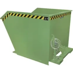 Kippbehälter, niedrige Bauform (E), Volumen 1,5 m³, resedagrün eurokraft pro