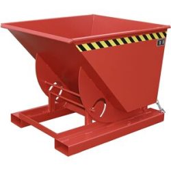 Kompakt-Kippbehälter, Volumen 0,75 m³, feuerrot eurokraft pro