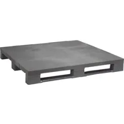 Kunststoff-Kufenpalette, LxB 1200 x 1000 mm, grau ratioform