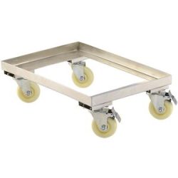 kaiserkraft Edelstahl-Fahrgestell, Tragfähigkeit 250 kg, LxB 610 x 410 mm