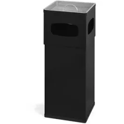 kaiserkraft Kombiascher, Aluminium, Volumen 50 l, BxHxT 300 x 820 x 300 mm, schwarz